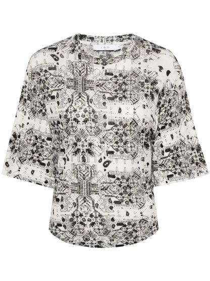 Walia Printed Linen T-Shirt