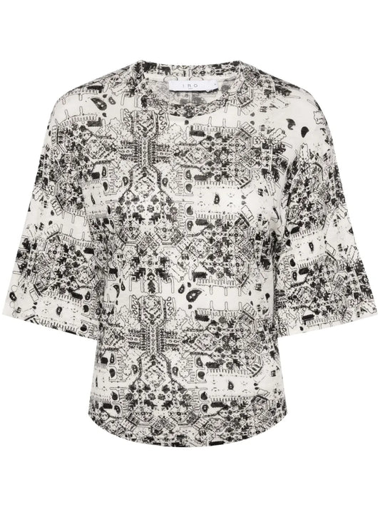 Walia Printed Linen T-Shirt