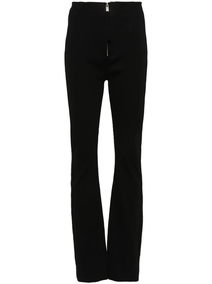 Ribbed High-Waist Trousers