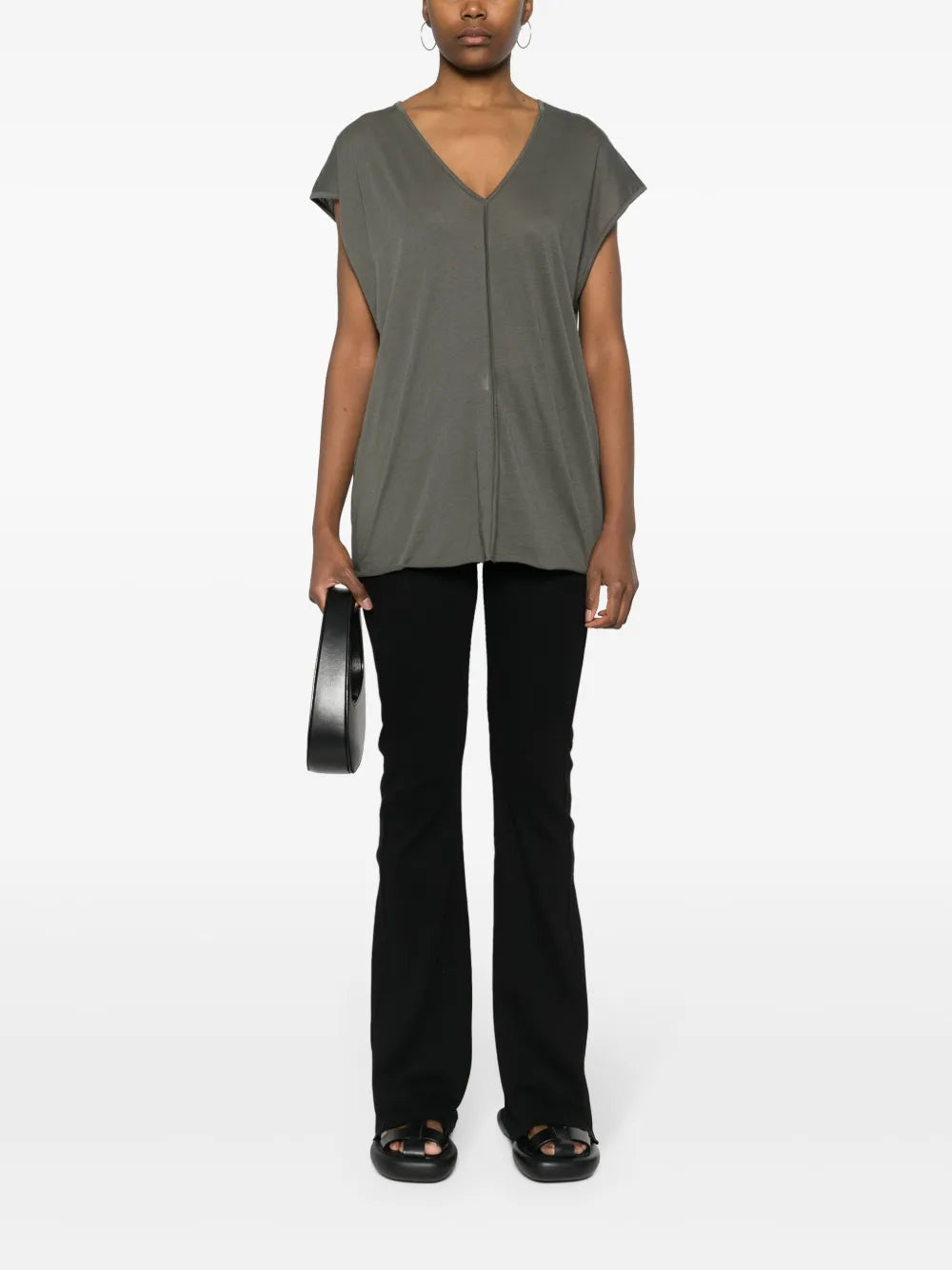 Ribbed High-Waist Trousers