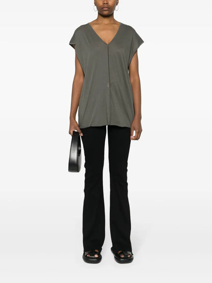 Ribbed High-Waist Trousers