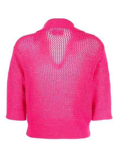V-Neck Crochet Jumper