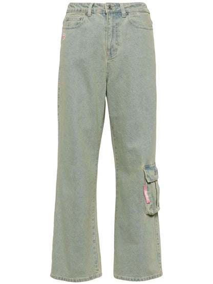Wide-Leg Cargo Jeans