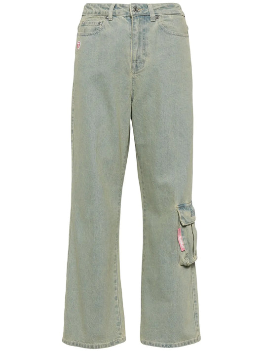 Wide-Leg Cargo Jeans