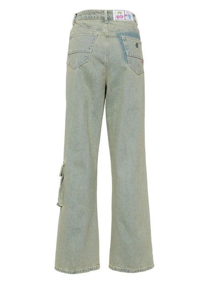 Wide-Leg Cargo Jeans