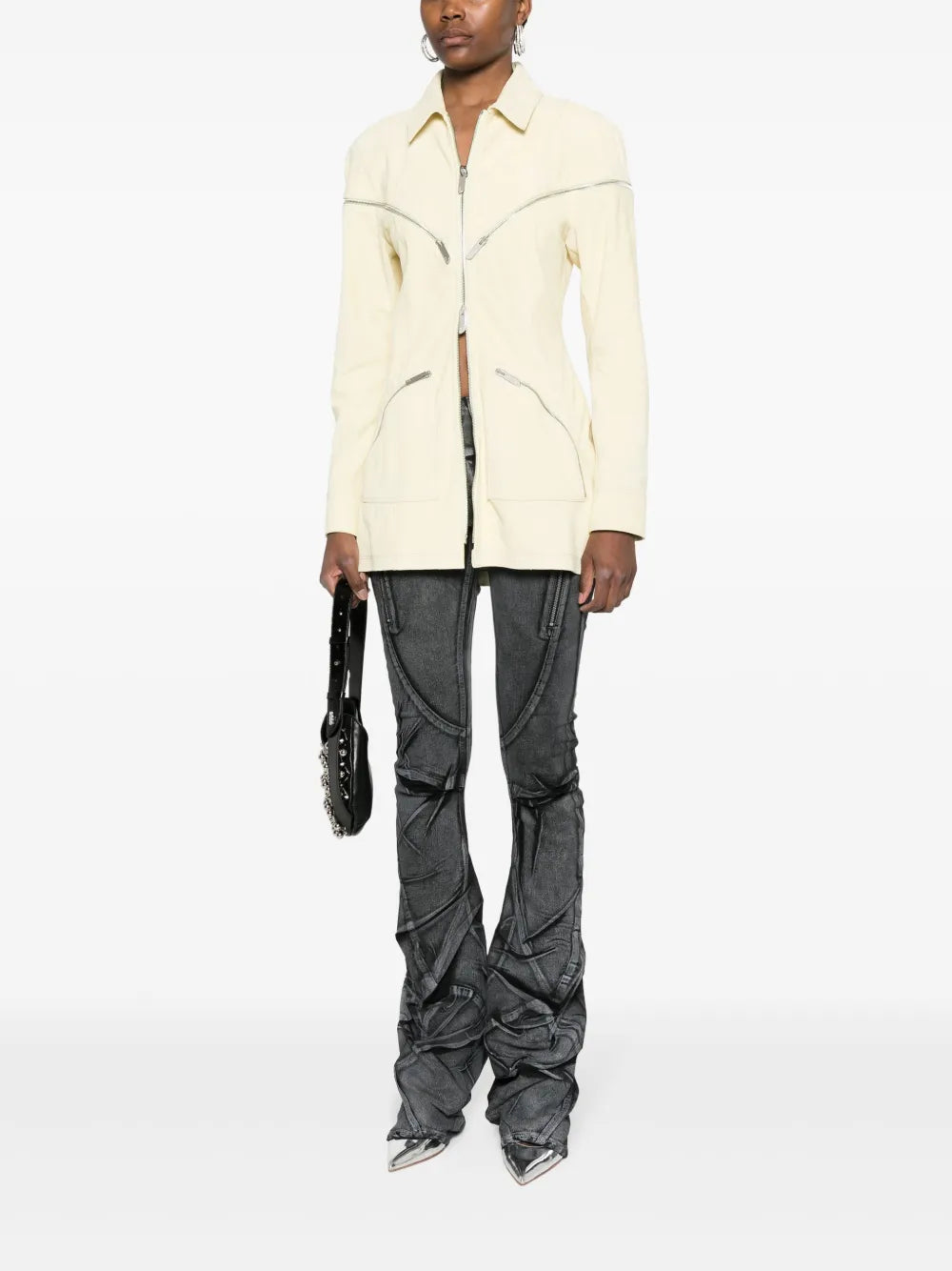 All-Around-Zip Suede Jacket