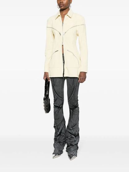All-Around-Zip Suede Jacket