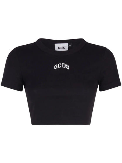 Logo-Embroidered Cropped T-Shirt