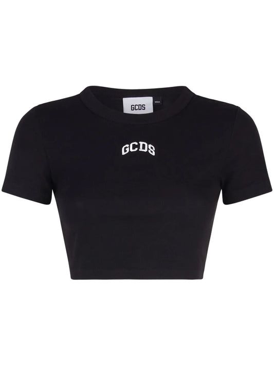 Logo-Embroidered Cropped T-Shirt