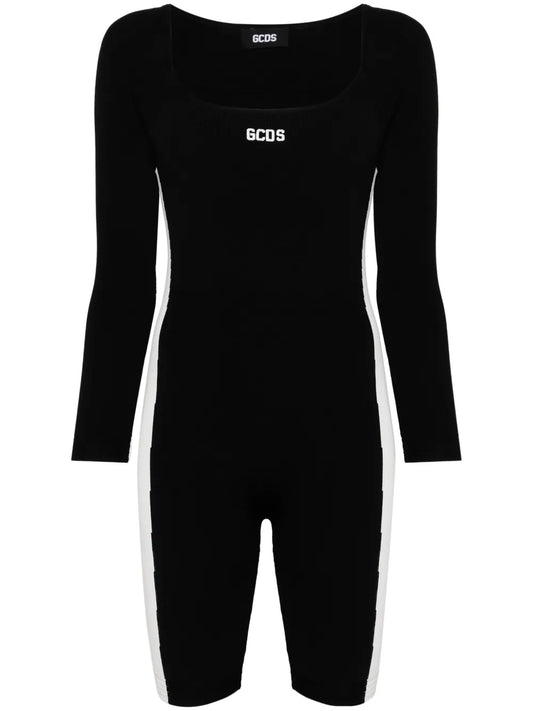 Logo-Embroidered Ribbed Jumpsuit