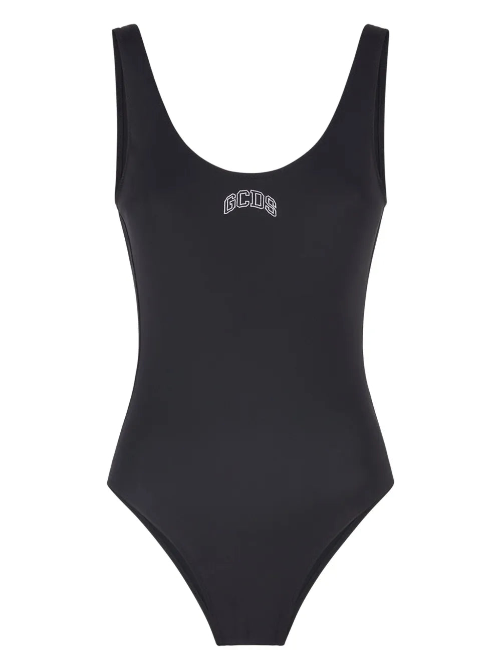 Logo-Print Low-Back Swimsuit
