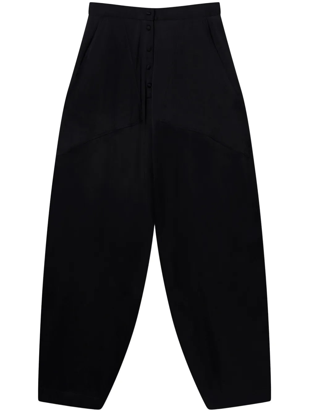 Panelled Satin Tapered Trousers