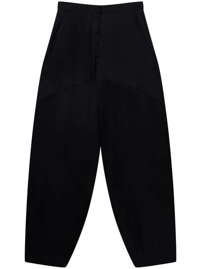 Panelled Satin Tapered Trousers