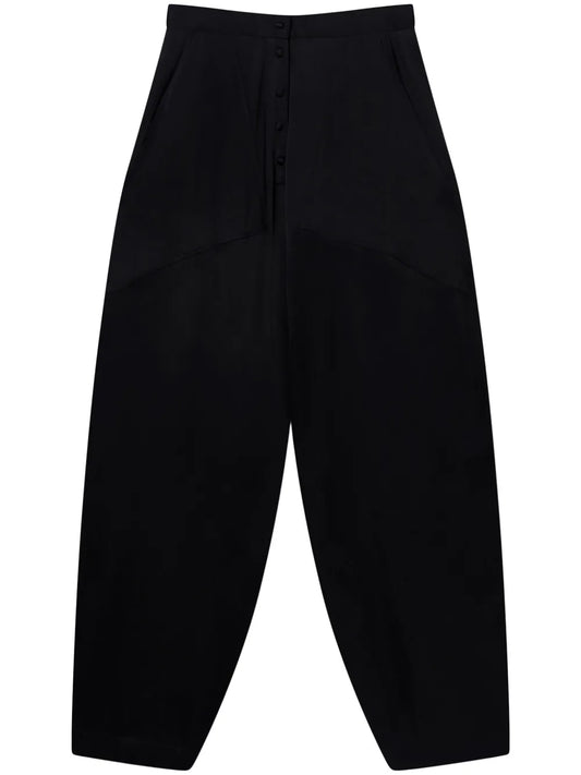 Panelled Satin Tapered Trousers
