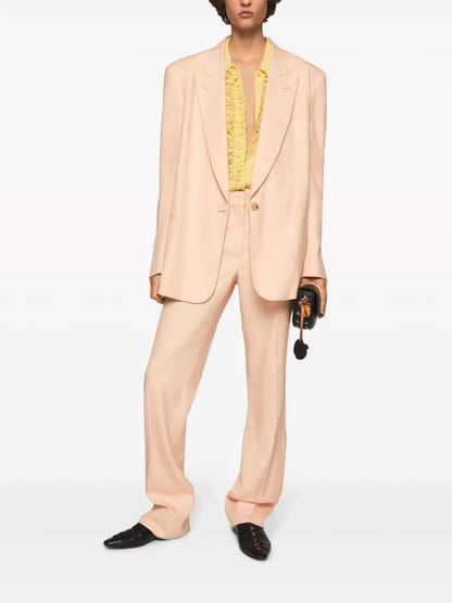 Single-Breasted Peak-Lapels Blazer