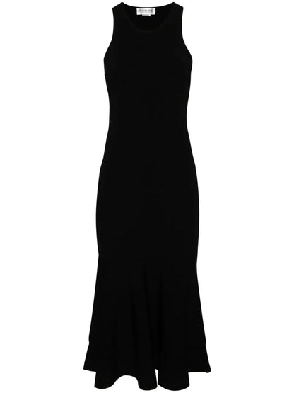 Flared-Hem Midi Dress