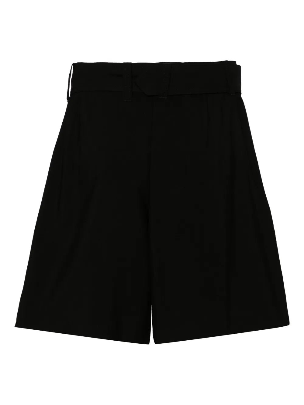 Belted High-Waisted Shorts