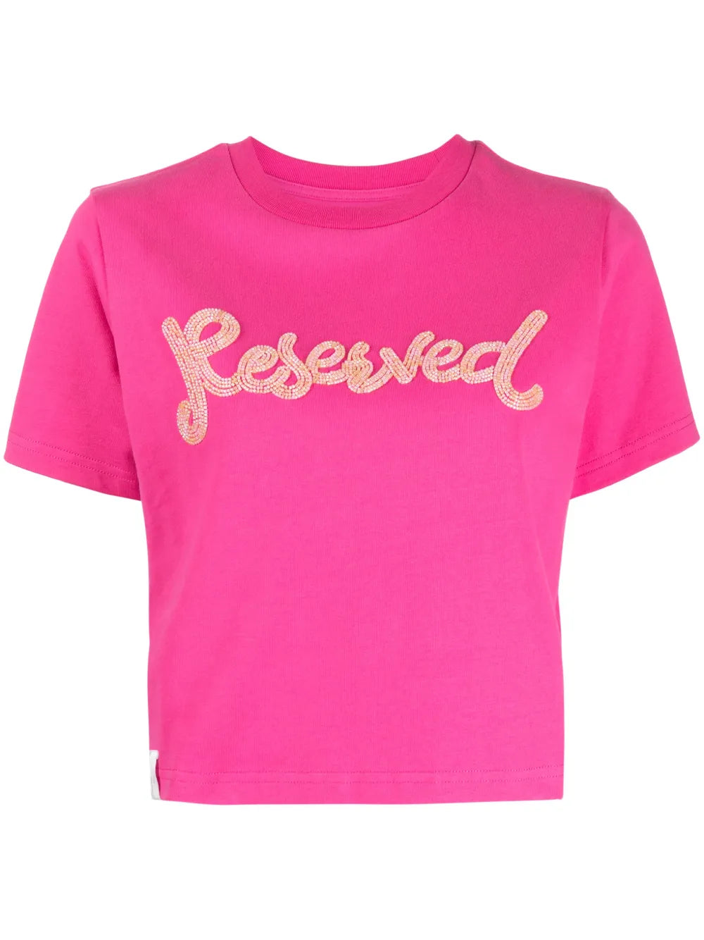 Reserved Beaded Cropped T-Shirt