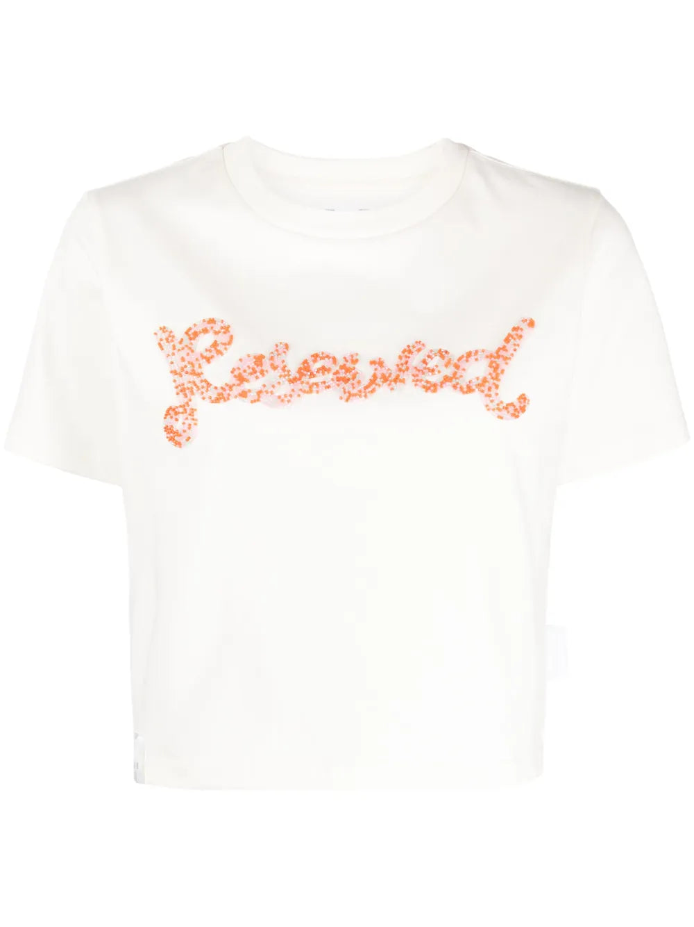 Reserved Beaded Cropped T-Shirt