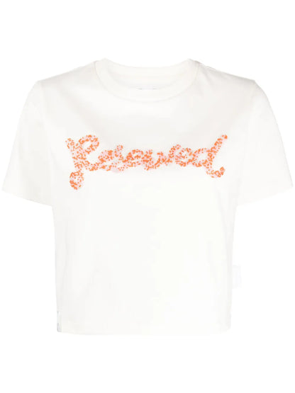 Reserved Beaded Cropped T-Shirt