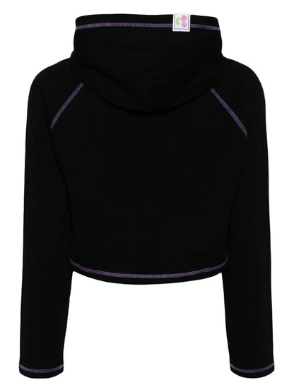 Heart Logo-Embroidered Cotton Hoodie