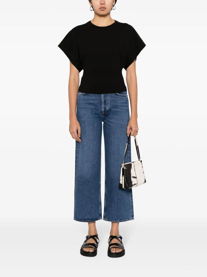 Ren Jean High-Rise Cropped Jeans