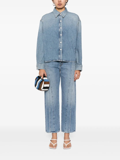 Fold Jean High-Rise Wide-Leg Jeans