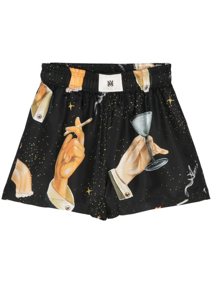 Champagne Silk Shorts