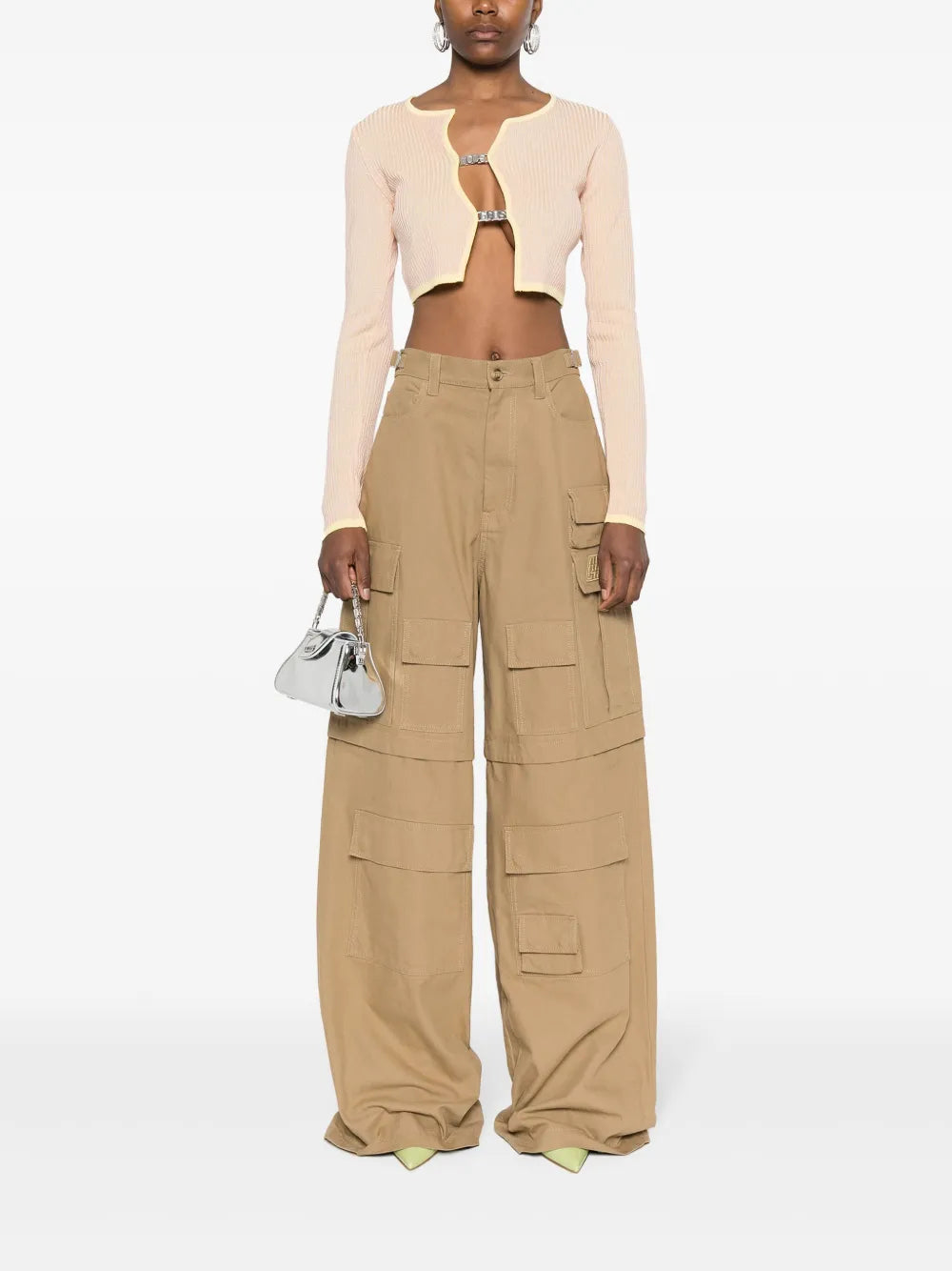Comma Ribbed Cropped Cardigan