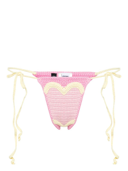 Heart Crochet-Knit Bikini Bottoms