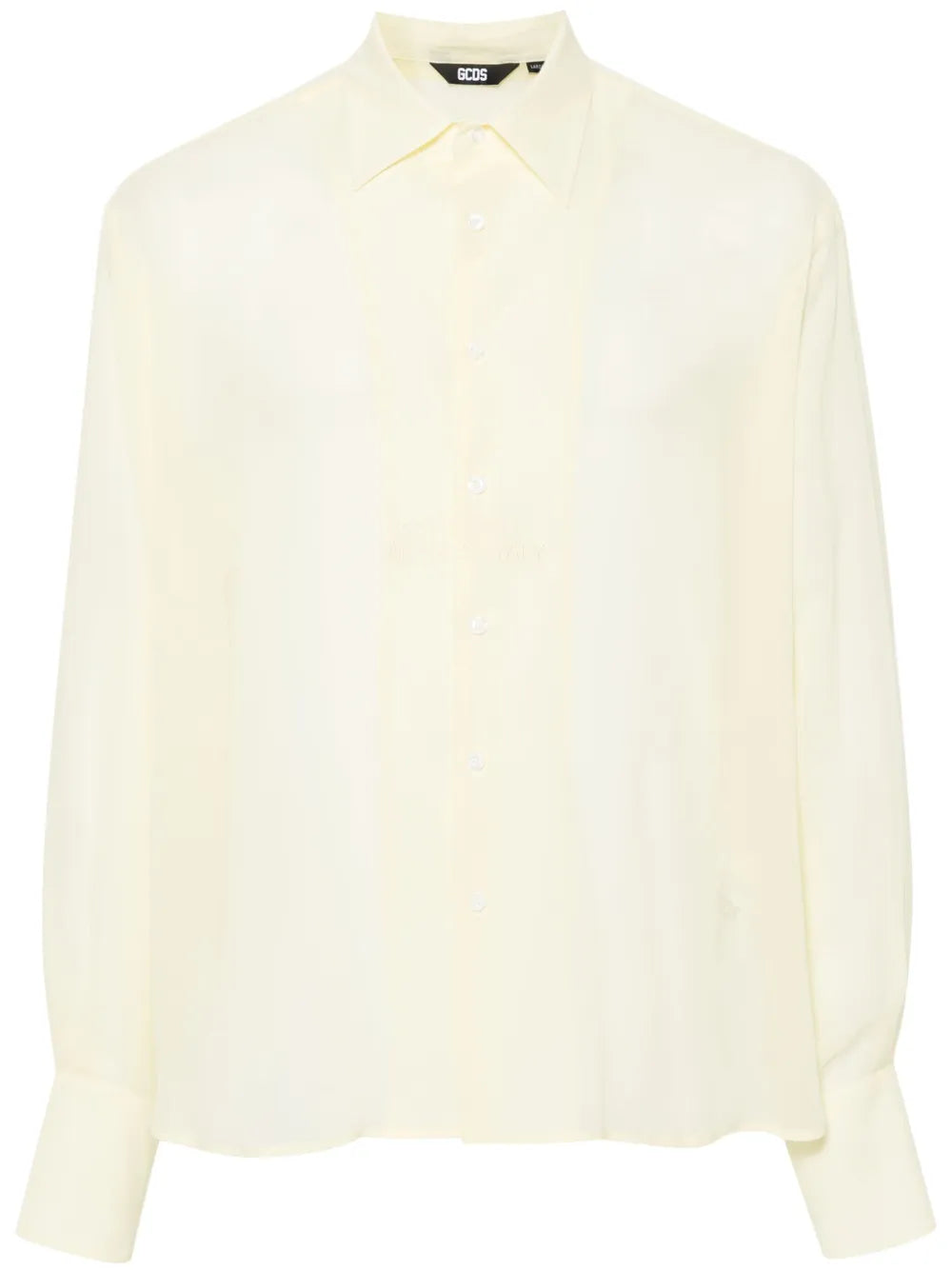 Logo-Embroidered Georgette Shirt