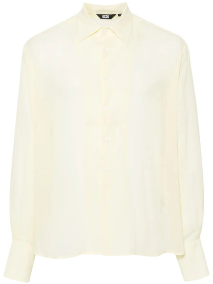 Logo-Embroidered Georgette Shirt