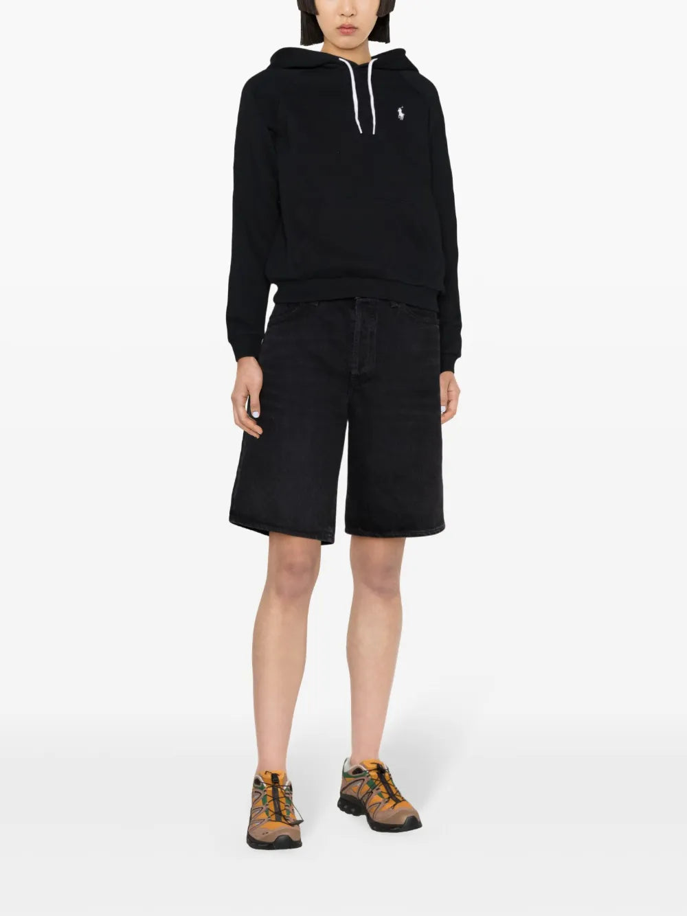 Polo Pony-Embroidered Cotton-Blend Hoodie