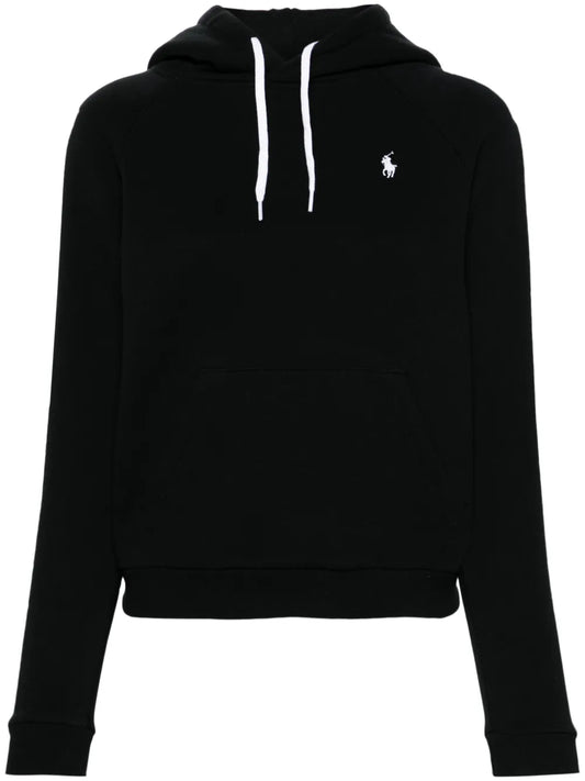 Polo Pony-Embroidered Cotton-Blend Hoodie
