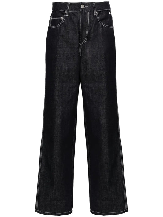 Mid-Rise Wide-Leg Jeans