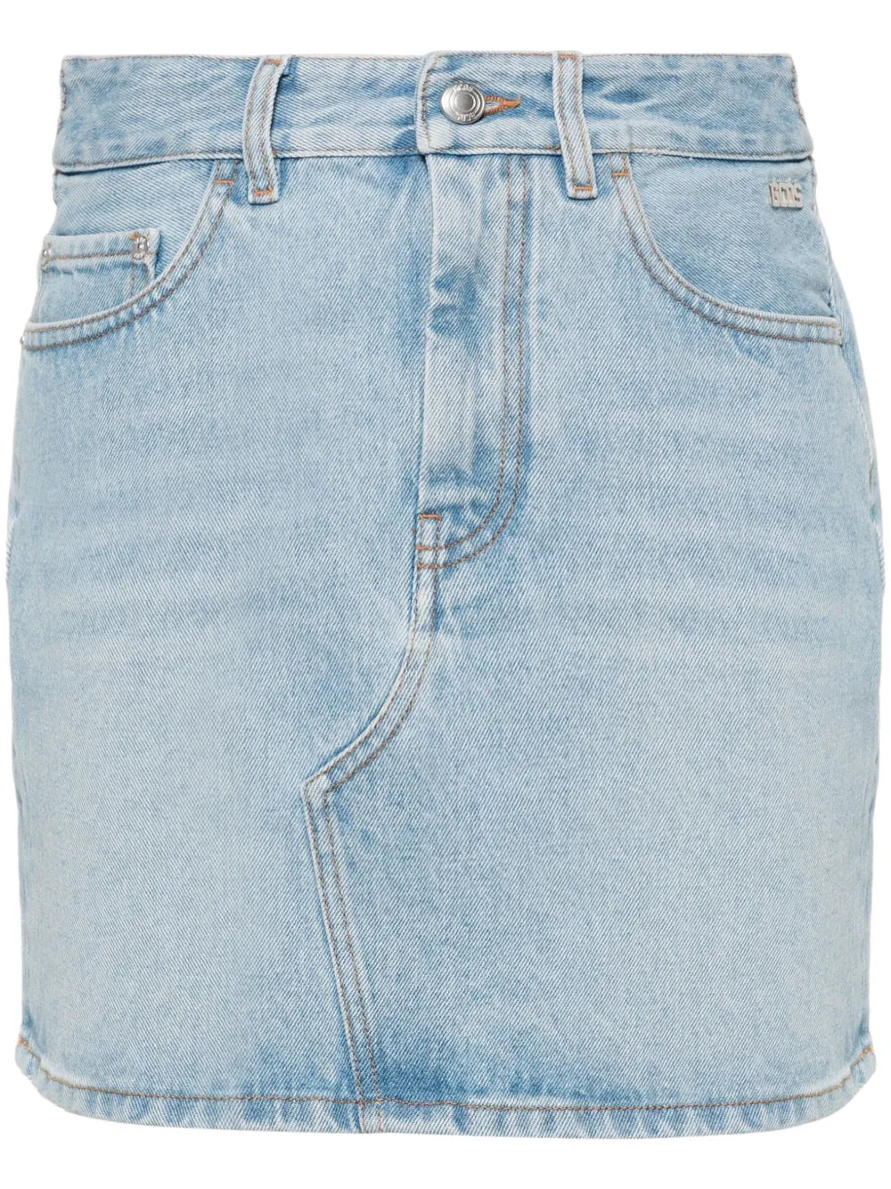Logo-Appliqué Denim Mini Skirt