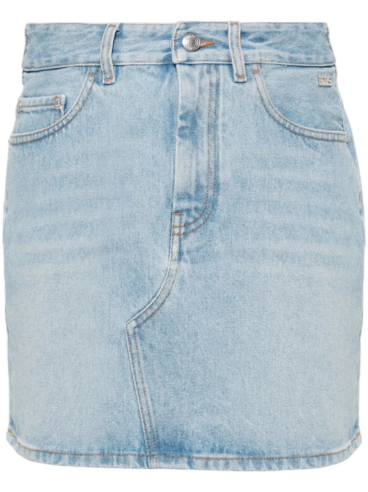 Logo-Appliqué Denim Mini Skirt