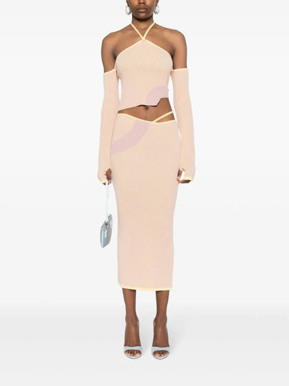 Comma Asymmetric Ribbed Top