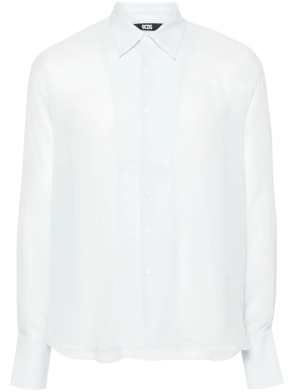 Logo-Embroidered Silk Shirt