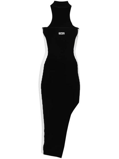 Logo-Embroidered Ribbed Dress
