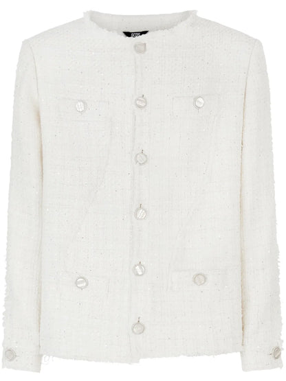Sequin-Embellished Tweed Jacket