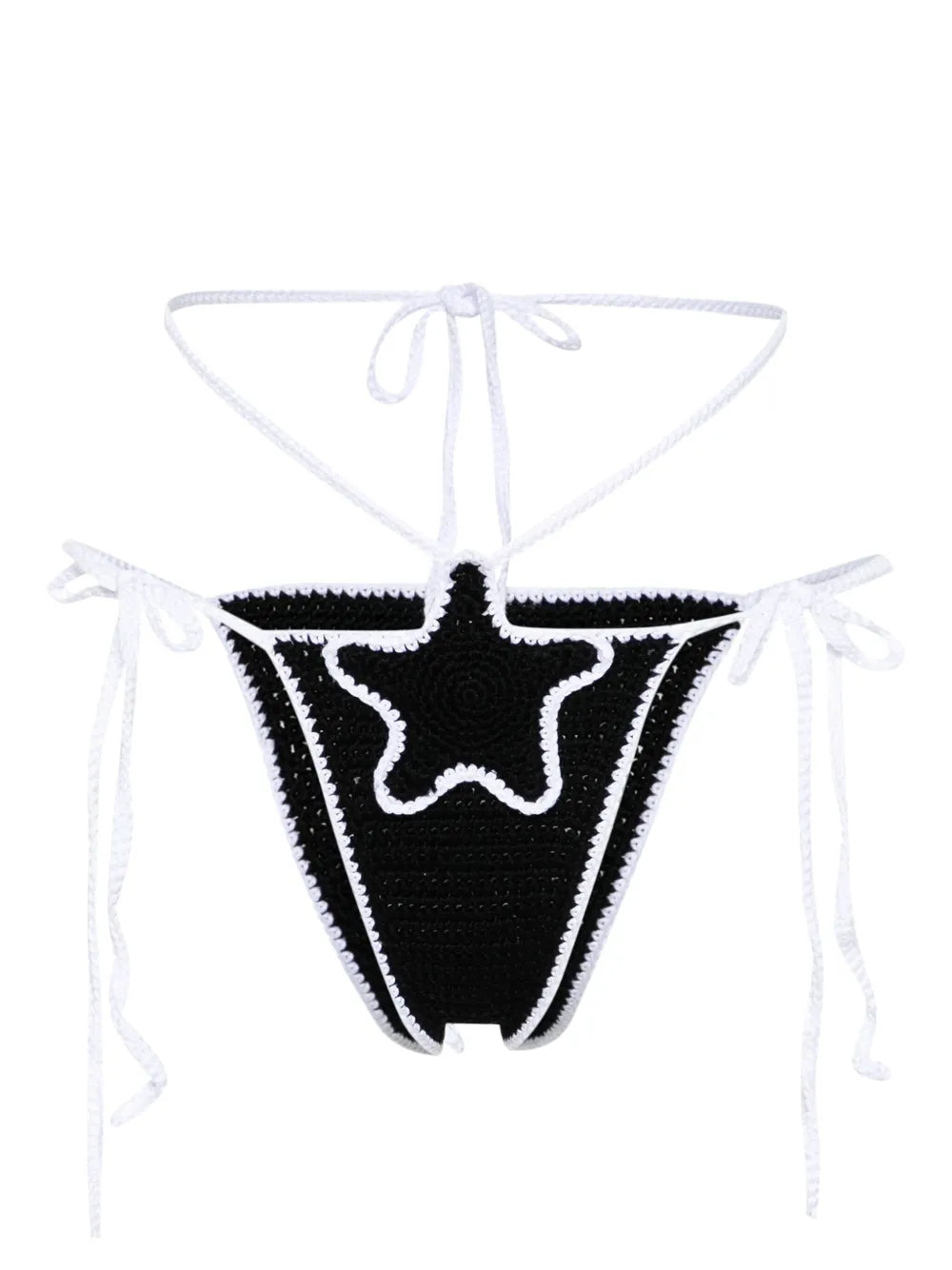 Star-Patch Crochet Bikini Bottoms