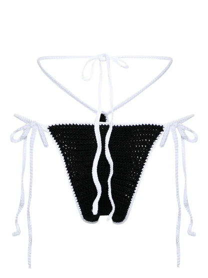 Star-Patch Crochet Bikini Bottoms