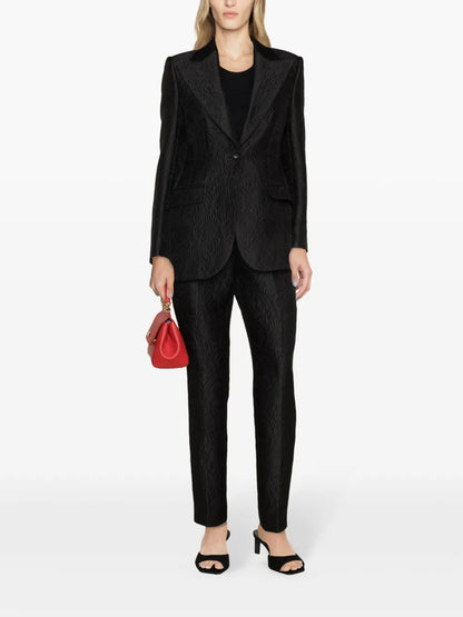 Floral-Jacquard Blazer