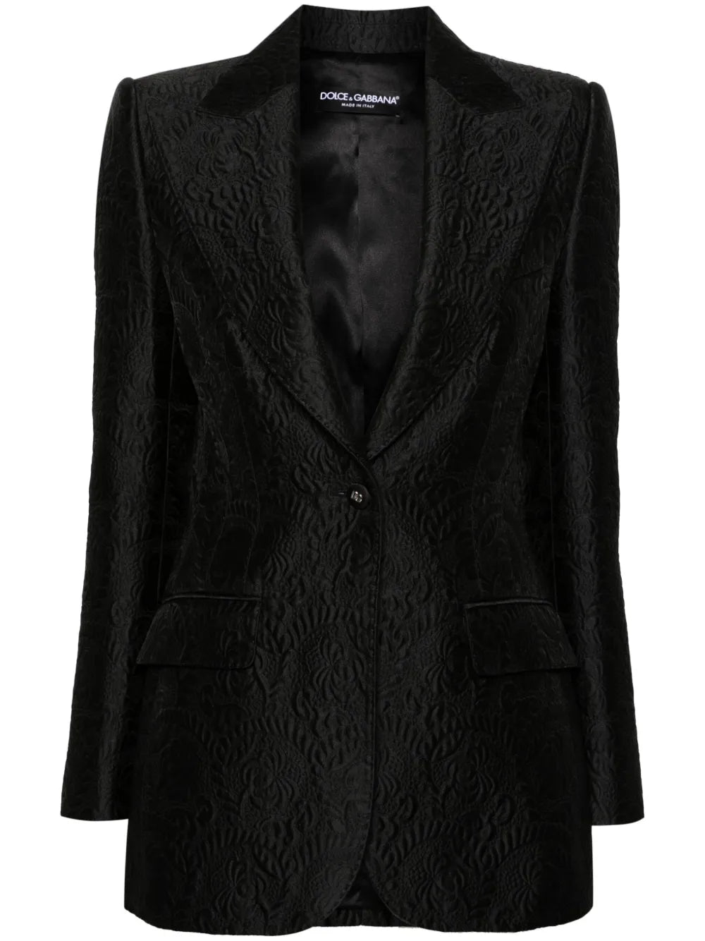 Floral-Jacquard Blazer