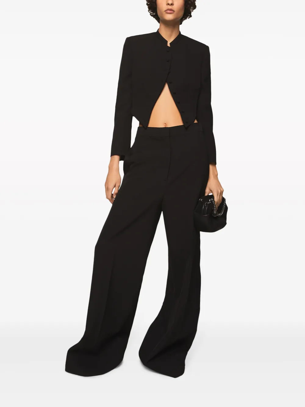 Wide-Leg Wool Trousers