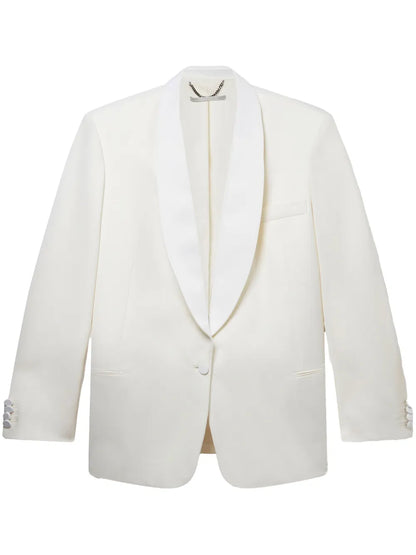 Shawl-Collar Wool Blazer