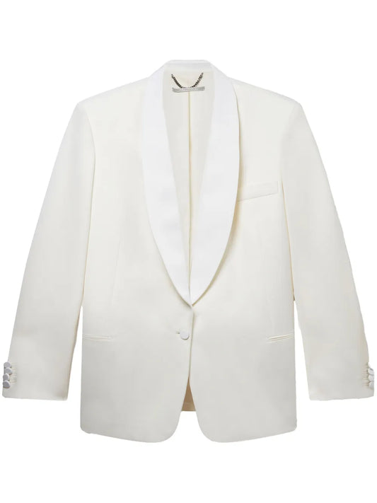 Shawl-Collar Wool Blazer