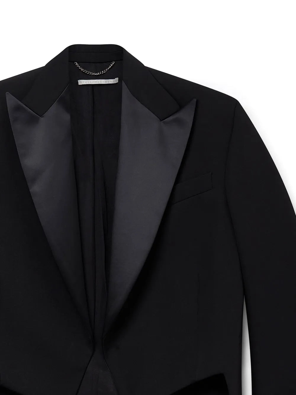 Cropped Wool Tuxedo Blazer