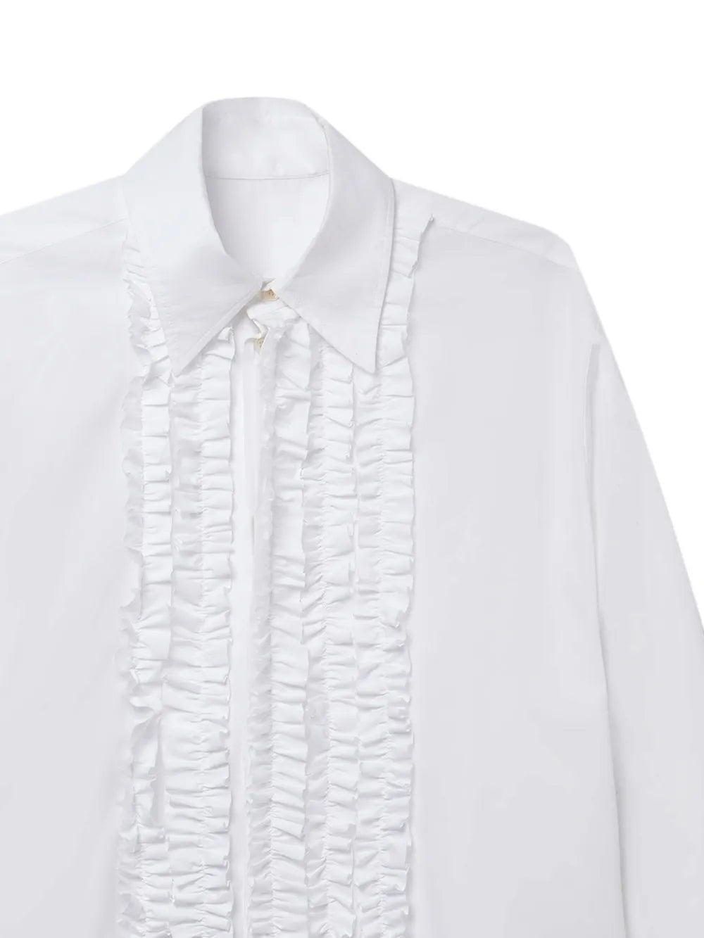 Ruffled-Detail Cotton Shirt
